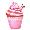 Cute 3D Cupcake Small Plush Stuffed Toy Sofa Bed Decorative Throw Pillow Cushion; Pink Cream - Default