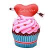 Cute 3D Cupcake Small Plush Stuffed Toy Sofa Bed Decorative Throw Pillow Cushion; Blue Heart - Default