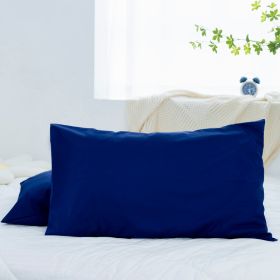 Polyester Knit Waterproof and Stain-Proof Pillowcase - Dark blue - 50*70(pairs)-5