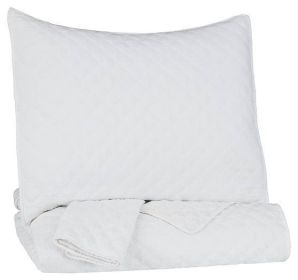 Ryter Twin Coverlet Set Q721001T White Casual youth top of bed - as Pic