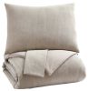 Ashley Mayda Beige Casual 3-Piece King Comforter Set Q782003K - as Pic