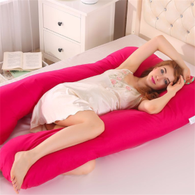 Sleeping Support Pillow For Pregnant Women U Shape Maternity Pillows Pregnancy Side Sleepers - Red - 1.3kg