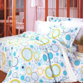 Blancho Bedding - [Baby Blue] 100% Cotton 4PC Duvet Cover Set (King Size)(Comforter not included) - BLANCHOYG01009-4