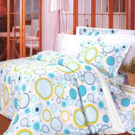 Blancho Bedding - [Baby Blue] 100% Cotton 4PC Duvet Cover Set (Full Size)(Comforter not included) - BLANCHOYG01009-2