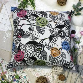 [Colorful Rose] Decorative Pillow Cushion / Floor Cushion (23.6 by 23.6 inches) - BETTINO-FJ-004