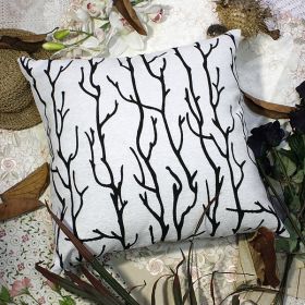 [Black Branch] Decorative Pillow Cushion / Floor Cushion (23.6 by 23.6 inches) - BETTINO-FJ-009