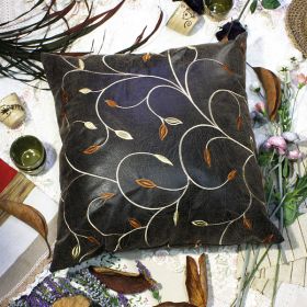 [Chocolate Gold Vine] Decorative Pillow Cushion / Floor Cushion (23.6 by 23.6 inches) - BETTINO-FJ-001