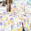 Blancho Bedding - [Purple Orange Flowers] 100% Cotton 4PC Duvet Cover Set (King Size)(Comforter not included) - BLANCHOMF01002-4