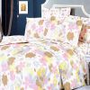 Blancho Bedding - [Pink Brown Flowers] 100% Cotton 3PC Duvet Cover Set (Twin Size)(Comforter not included) - BLANCHOMF01003-1