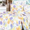 Blancho Bedding - [Purple Orange Flowers] 100% Cotton 4PC Duvet Cover Set (Queen Size)(Comforter not included) - BLANCHOMF01002-3