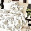 Blancho Bedding - [Ivory Rose] 100% Cotton 4PC Duvet Cover Set (King Size)(Comforter not included) - BLANCHODDX01006-4