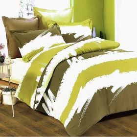 Blancho Bedding - [Cappuccino] 100% Cotton 4PC Duvet Cover Set (Queen Size)(Comforter not included) - BLANCHODDX01005-3