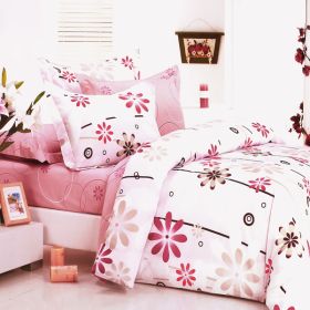 Blancho Bedding - [Cherry Blossom] 100% Cotton 4PC Duvet Cover Set (Full Size)(Comforter not included) - BLANCHOMH01060-2