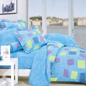 Blancho Bedding - [Sky Patch] 100% Cotton 4PC Duvet Cover Set (Full Size)(Comforter not included) - BLANCHOSFT01001-2