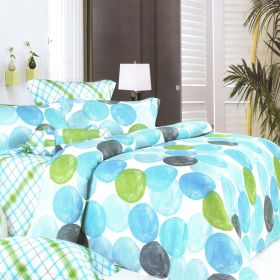 Blancho Bedding - [Blue Marbles] 100% Cotton 4PC Duvet Cover set (King Size)(Comforter not included) - BLANCHOMF01060-4