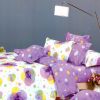 Blancho Bedding - [Pink Purple Neon] 100% Cotton 4PC Duvet Cover set (Queen Size)(Comforter not included) - BLANCHOHM01017-3