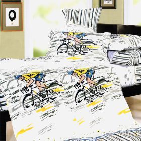 Blancho Bedding - [Sporting Style] 100% Cotton 4PC Duvet Cover Set (Full Size)(Comforter not included) - BLANCHOMH01021-2