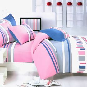 Blancho Bedding - [Pink Abstract] 100% Cotton 3PC Duvet Cover Set (Twin Size)(Comforter not included) - BLANCHOMH01013-1