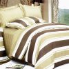 Blancho Bedding - [Chocolate Stripes] 100% Cotton 4PC Duvet Cover Set (Full Size)(Comforter not included) - BLANCHOMH01022-2