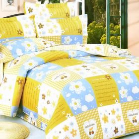 Blancho Bedding - [Yellow Countryside] 100% Cotton 3PC Duvet Cover Set (Twin Size)(Comforter not included) - BLANCHOMH01020-1