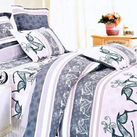 Blancho Bedding - [Purple Deer Totem] 100% Cotton 3PC Duvet Cover Set (Twin Size)(Comforter not included) - BLANCHOMH01003-1