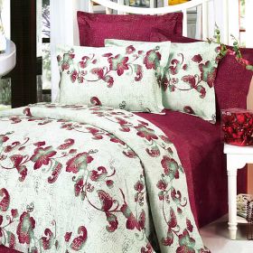 Blancho Bedding - [China Red] 100% Cotton 4PC Duvet Cover Set (King Size)(Comforter not included) - BLANCHOMF01019-4