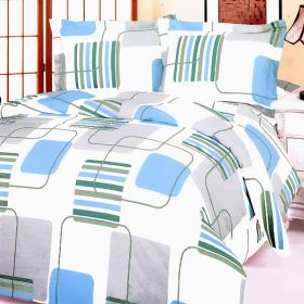 Blancho Bedding - [Blue Fantasy] 100% Cotton 4PC Duvet Cover Set (Full Size)(Comforter not included) - BLANCHOMH01015-2