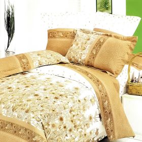 Blancho Bedding - [Field of Blossoms] 100% Cotton 4PC Duvet Cover Set (Queen Size)(Comforter not included) - BLANCHOMH01028-3