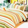 Blancho Bedding - [Orange Stripes] 100% Cotton 4PC Duvet Cover Set (King Size)(Comforter not included) - BLANCHODDX01018-4