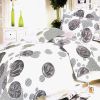 Blancho Bedding - [White Gray Marbles] 100% Cotton 4PC Duvet Cover Set (King Size)(Comforter not included) - BLANCHOHM01001-4