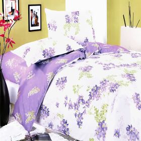 Blancho Bedding - [Blooming Wisteria] 100% Cotton 4PC Duvet Cover Set (Full Size)(Comforter not included) - BLANCHOHM01003-2