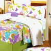 Blancho Bedding - [Green Purple Butterflies] 100% Cotton 4PC Duvet Cover Set (Queen Size)(Comforter not included) - BLANCHODDX01013-3