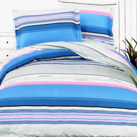 Blancho Bedding - [Bright Blue Sky] 100% Cotton 4PC Duvet Cover Set (Full Size)(Comforter not included) - BLANCHOHM01004-2