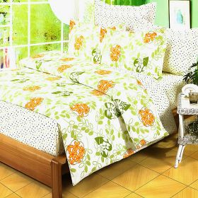 Blancho Bedding - [Summer Leaf] 100% Cotton 3PC Duvet Cover Set (Twin Size)(Comforter not included) - BLANCHODDX01009-1