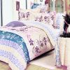 Blancho Bedding - [Striped Orchid] 100% Cotton 3PC Duvet Cover Set (Twin Size)(Comforter not included) - BLANCHODDX01016-1