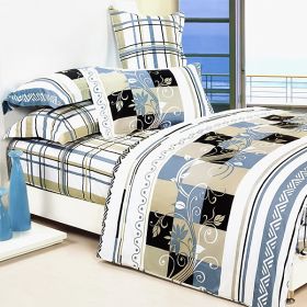 Blancho Bedding - [Floral Totem] 100% Cotton 4PC Duvet Cover Set (Full Size)(Comforter not included) - BLANCHOMH01040-2