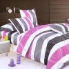 Blancho Bedding - [Pink Purple Swirls] 100% Cotton 4PC Duvet Cover set (King Size)(Comforter not included) - BLANCHOHM01012-4