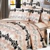 Blancho Bedding - [Beige Brown Classic] 100% Cotton 4PC Duvet Cover Set (King Size)(Comforter not included) - BLANCHOMF01010-4