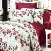 Blancho Bedding - [China Red] 100% Cotton 4PC Duvet Cover Set (Queen Size)(Comforter not included) - BLANCHOMF01019-3