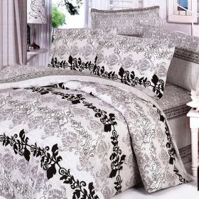 Blancho Bedding - [Pale Purple Classic] 100% Cotton 4PC Duvet Cover Set (Queen Size)(Comforter not included) - BLANCHOMF01009-3