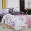 Blancho Bedding - [Plum in Snow] 100% Cotton 3PC Comforter Cover/Duvet Cover Combo (Twin Size) - BLANCHOZT01001-1