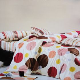 Blancho Bedding - [Colorful Bubbles] 100% Cotton 4PC Comforter Cover/Duvet Cover Combo (Queen Size) - BLANCHOMF01066-3