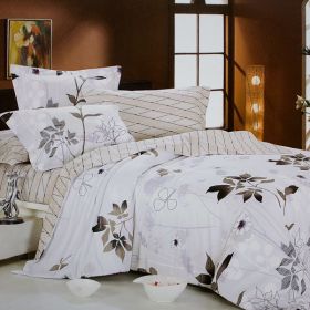 Blancho Bedding - [Faint Aroma] 100% Cotton 4PC Comforter Cover/Duvet Cover Combo (King Size) - BLANCHOZT01003-4