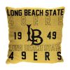 Cal St U Long B OFFICIAL NCAA "Stacked" Woven Pillow; 20" x 20" - 1COL/13002/1301/RET