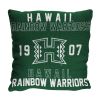 Hawaii OFFICIAL NCAA "Stacked" Woven Pillow; 20" x 20" - 1COL/13002/0110/RET