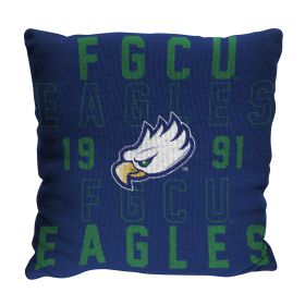 Florida Gulf Coast OFFICIAL NCAA "Stacked" Woven Pillow; 20" x 20" - 1COL/13002/1235/RET