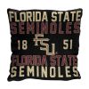 Florida State OFFICIAL NCAA "Stacked" Woven Pillow; 20" x 20" - 1COL/13002/0015/RET