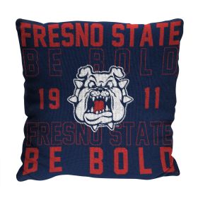 Fresno State OFFICIAL NCAA "Stacked" Woven Pillow; 20" x 20" - 1COL/13002/0048/RET