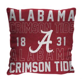 Alabama OFFICIAL NCAA "Stacked" Woven Pillow; 20" x 20" - 1COL/13002/0018/RET