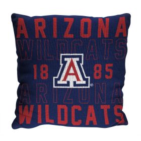 Arizona OFFICIAL NCAA "Stacked" Woven Pillow; 20" x 20" - 1COL/13002/0051/RET